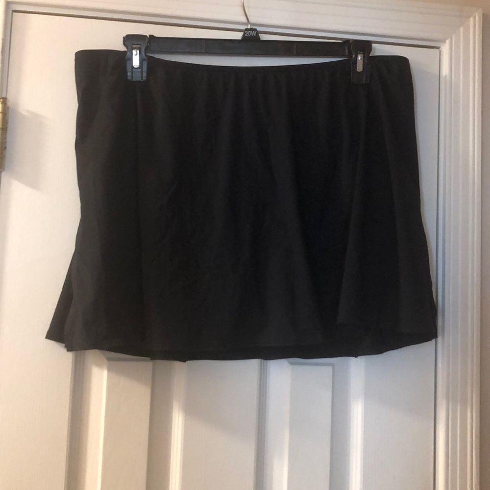 Black swim skirt
